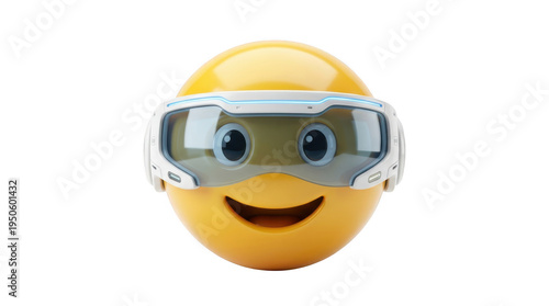 Creative 3D emoji face mascot performing various jobs and activities. Yellow smiling character icon for social media, app development, and presentations.
