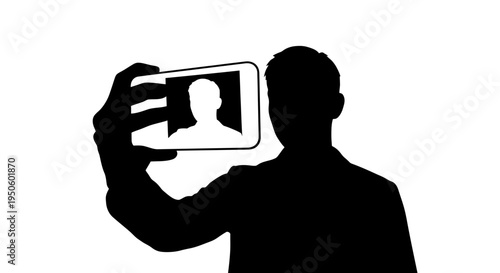 Man taking photo with smartphone device.