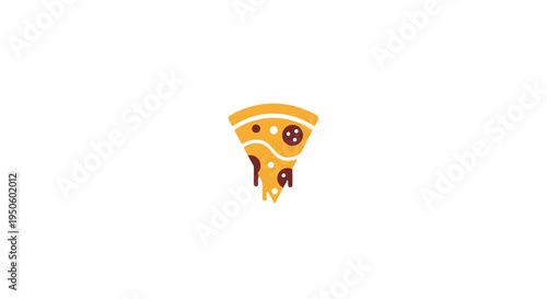 Melted cheese on pizza slice alone.