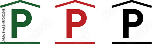 Parking Area Sign With Roof