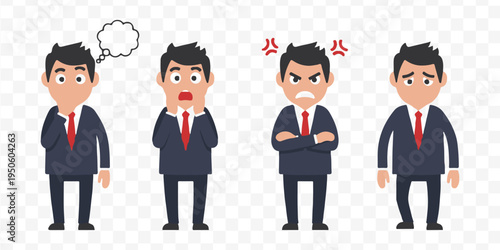 Man in Suit Thinking with Thought Bubble