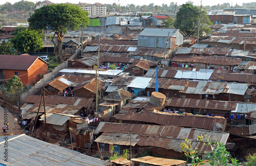 A view of Nairobi's city block - Kibera. Kenya