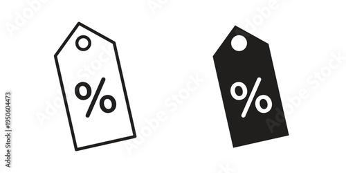 Tags icon concept. Glyph and line vector illustrations on white background