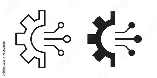 Transform icon concept. Glyph and line vector illustrations on white background