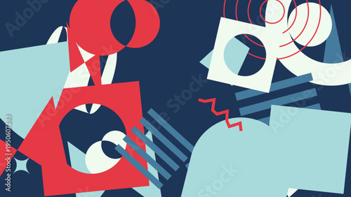 Geometric Communication Dialogue Abstract Vector vector background