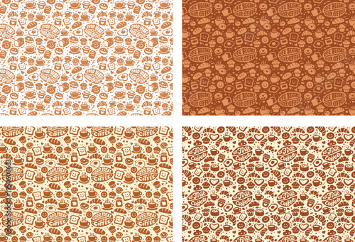 Cozy Coffee Bakery Se of Patterns