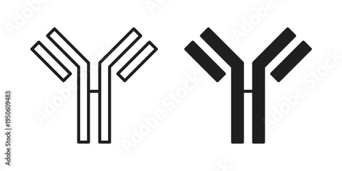 Antibody icon illustration for web design. filled flat icons