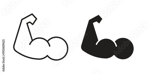 Arm icon illustration for web design. filled flat icons