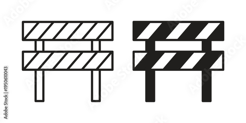 Barrier icon illustration for web design. filled flat icons