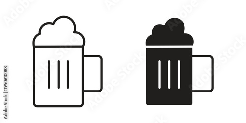 Beer icon illustration for web design. filled flat icons
