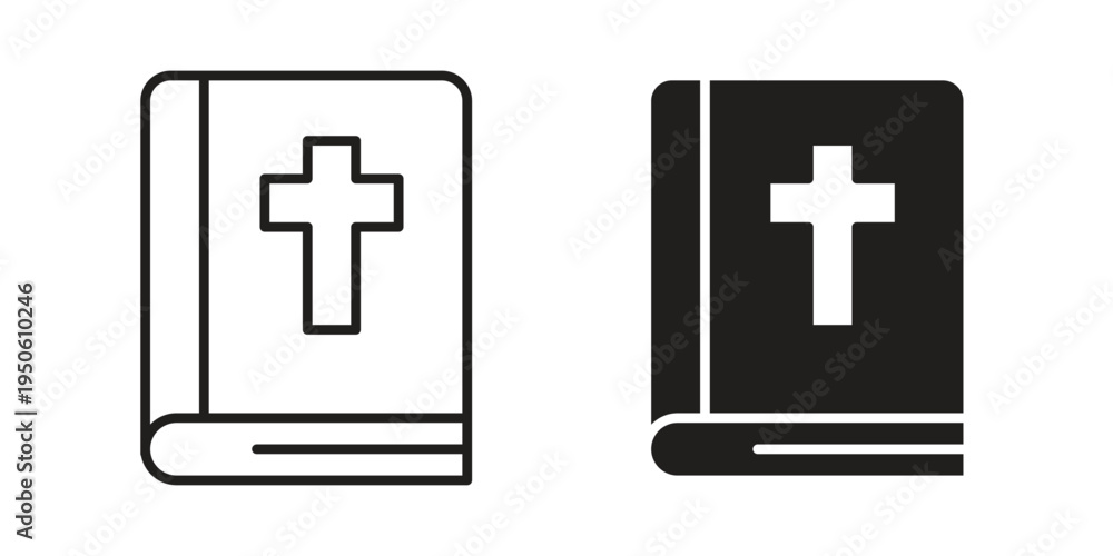 Fototapeta premium Bible icon illustration for web design. filled flat icons