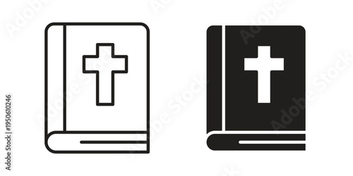 Bible icon illustration for web design. filled flat icons