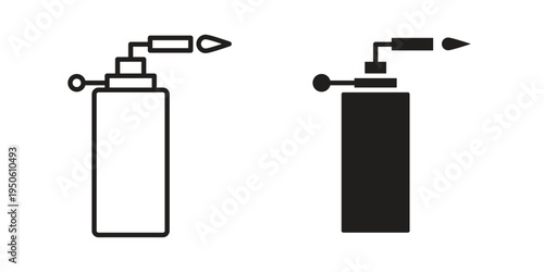 Blowtorch icon illustration for web design. filled flat icons