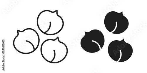 Chickpeas hummus icon illustration for web design. filled flat icons