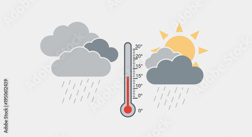 weather forecast temperature sunny rainy clouds
