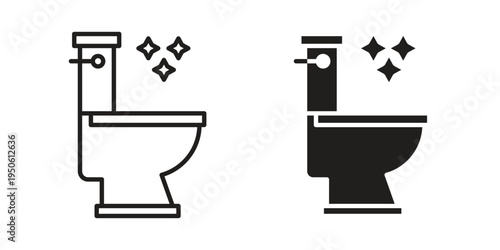 Clean toilet icon illustration for web design. filled flat icons