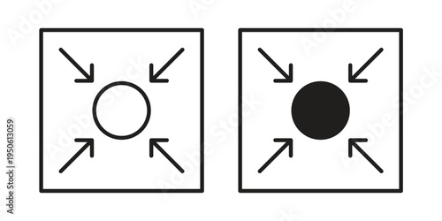 Compact size icon illustration for web design. filled flat icons