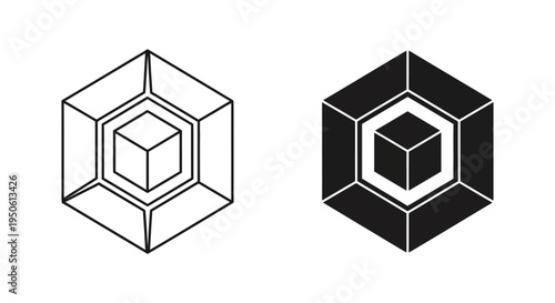 Cube Structure Hexagon Geometric Logic Corporate