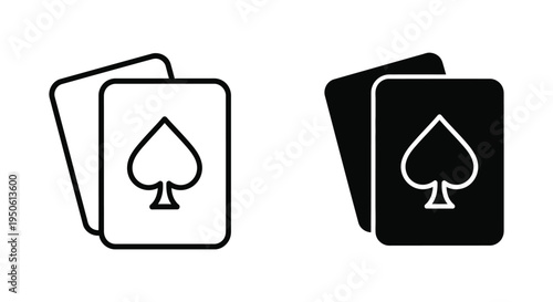 Playing Cards Spade Icons Commercial Graphics