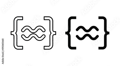 Code Braces Waves Icon Programming Logic