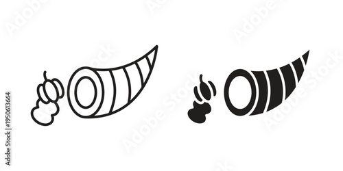 Cornucopia icon illustration for web design. filled flat icons