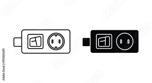 Power Outlet Switch Commercial Icons