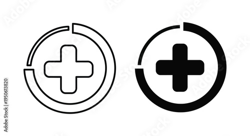 Plus Sign Circle Icon Health Care Medical