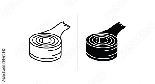 Tape Roll Isometric Vector Graphic