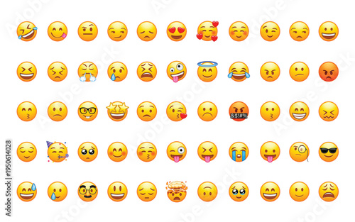 Modern Emoji Face Icons - Emoji Face Expression Collection 😍