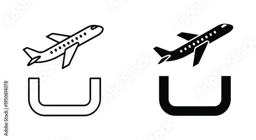 Airplane Ascent Travel Concept