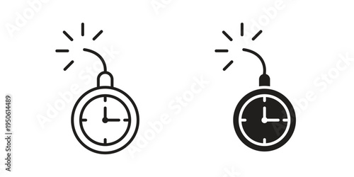 Deadline icon illustration for web design. filled flat icons