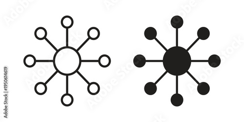 Decentralized icon illustration for web design. filled flat icons