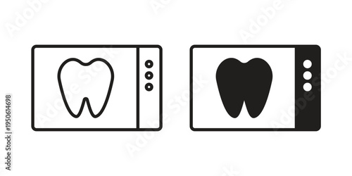 Dental X ray icon illustration for web design. filled flat icons