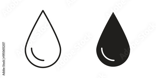 Drop icon illustration for web design. filled flat icons