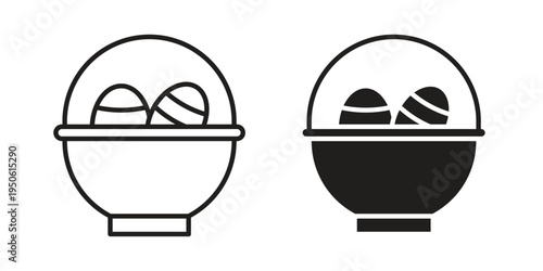 Easter eggs icon illustration for web design. filled flat icons