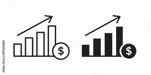Fiscal policy icon illustration for web design. filled flat icons