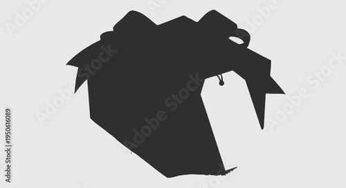 black silhouette of a monster or creature