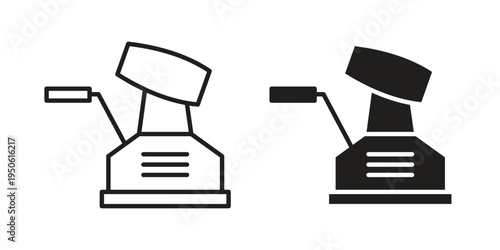 Floor sanding machine icon illustration for web design. filled flat icons