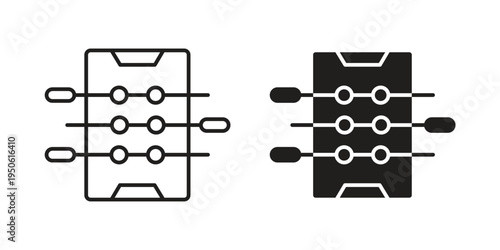 Foosball icon illustration for web design. filled flat icons