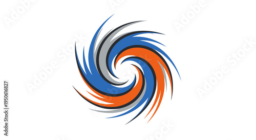 swirl logo, abstract spiral design