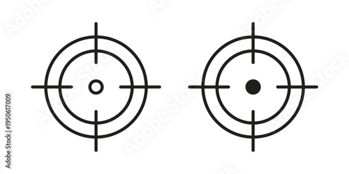 Gun target icon illustration for web design. filled flat icons