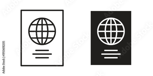 Immigration icon illustration for web design. filled flat icons
