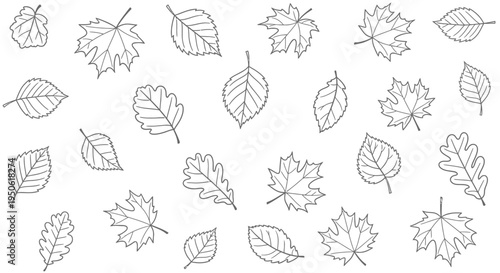 seamless pattern with autumn leaves