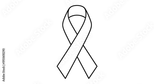 white awareness ribbon