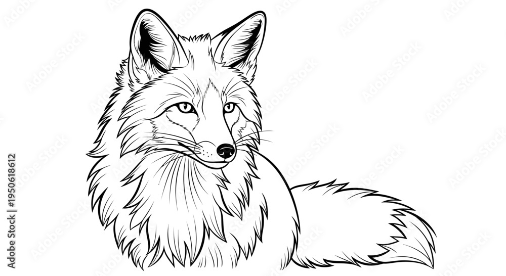 Obraz premium vector illustration of a wolf