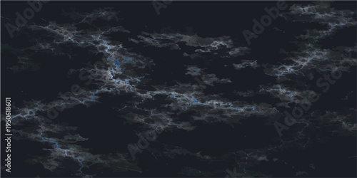 A dramatic nocturnal sky filled with billowing clouds is electrified by a brilliant lightning strike, creating a stunning and awe-inspiring display of nature's power.