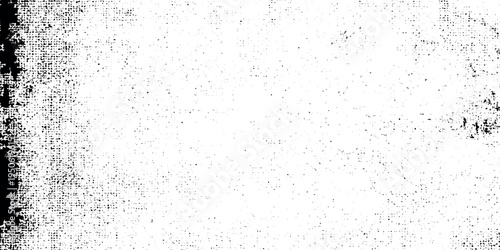 Abstract grunge border texture with black ink splatter and distressed edges on white background.