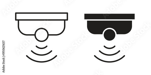 Motion sensor icon illustration for web design. filled flat icons