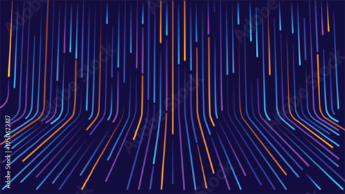 AI Integration in a Digital Ecosystem: Flowing Data Streams and Neural Network Connections Across a Futuristic Analytics Landscape.