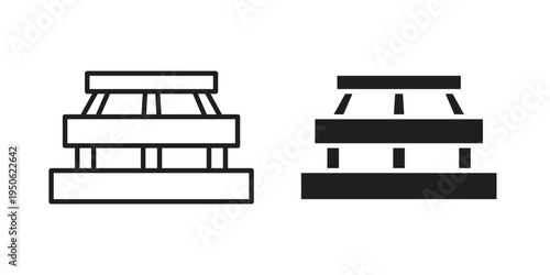 Pallet icon illustration for web design. filled flat icons